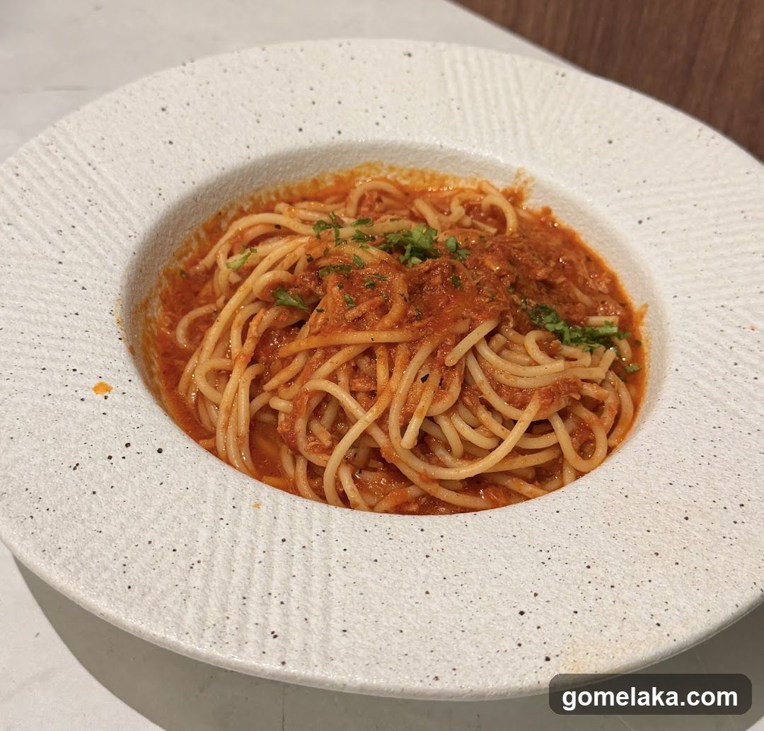 Spaghetti in a bowl