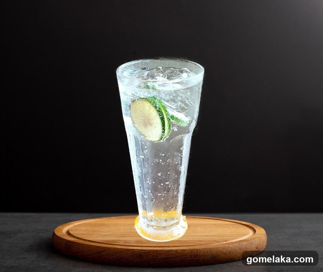 Glass of sparkling water with lime slice