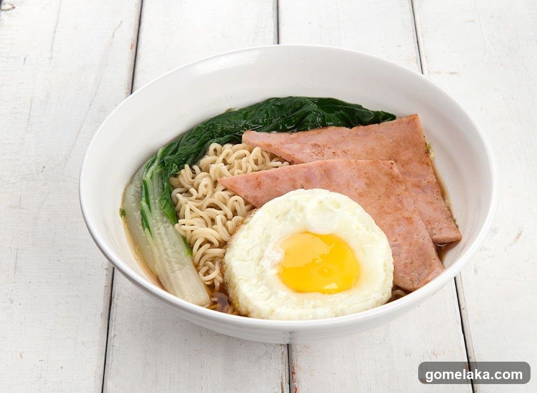 Noodle Bowl with Spam and Egg