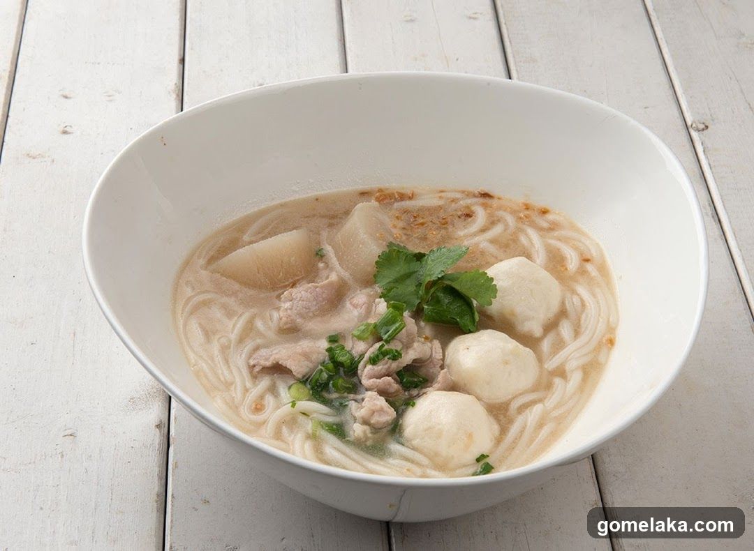 Noodle Soup in Bowl