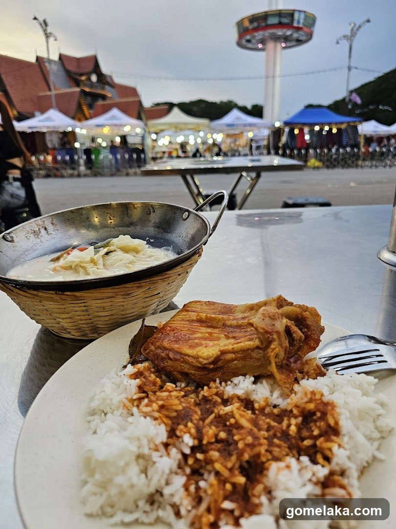Food and outdoor setting