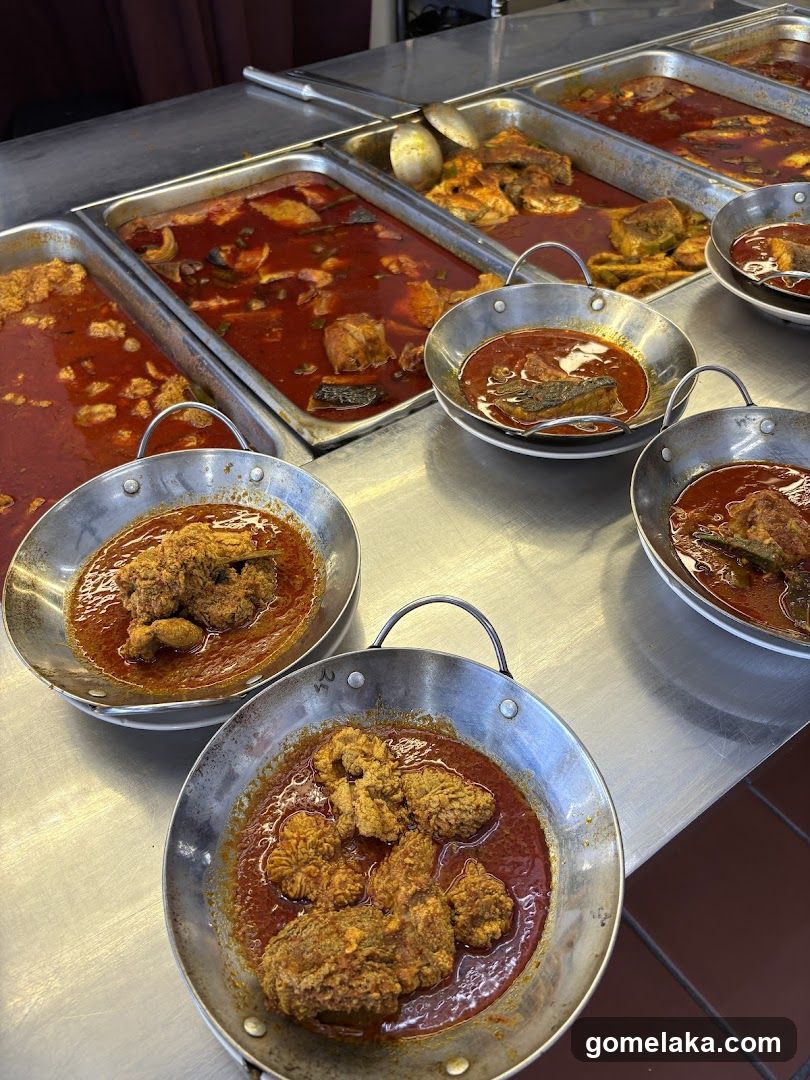 Food Display in Restaurant Interior