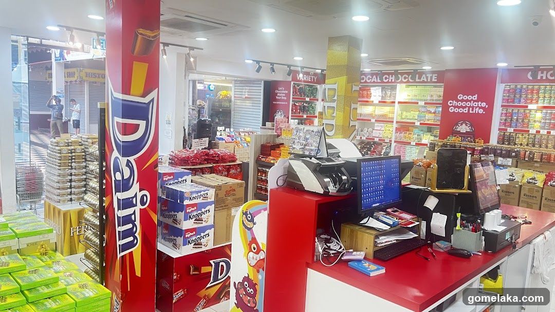 Interior of a confectionery shop