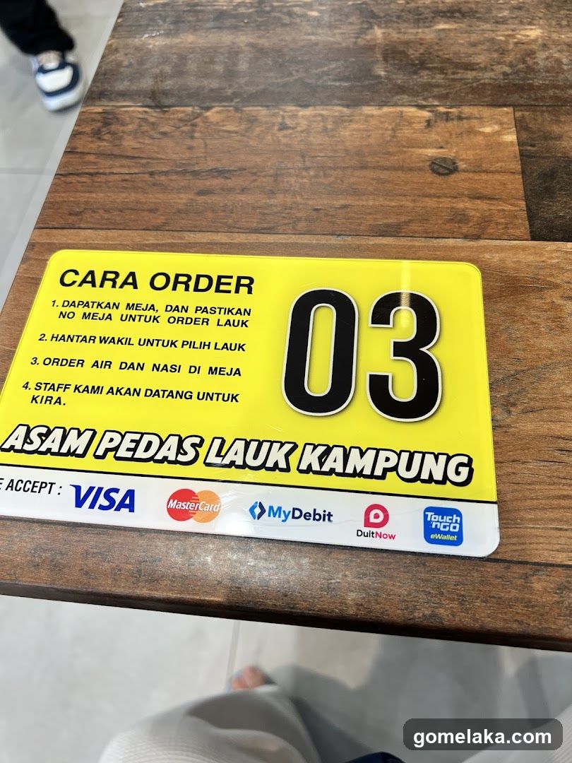 Order Instructions Sign