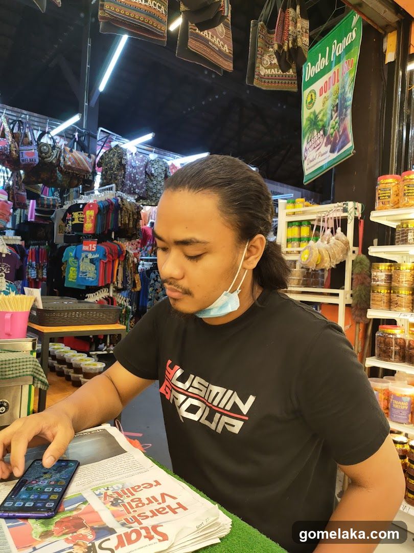 Market Interior with Staff and Merchandise