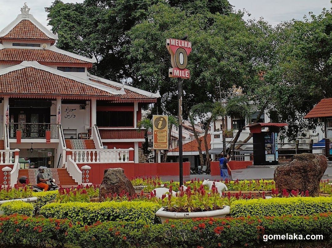 Melaka Mile Signage and Building Entrance