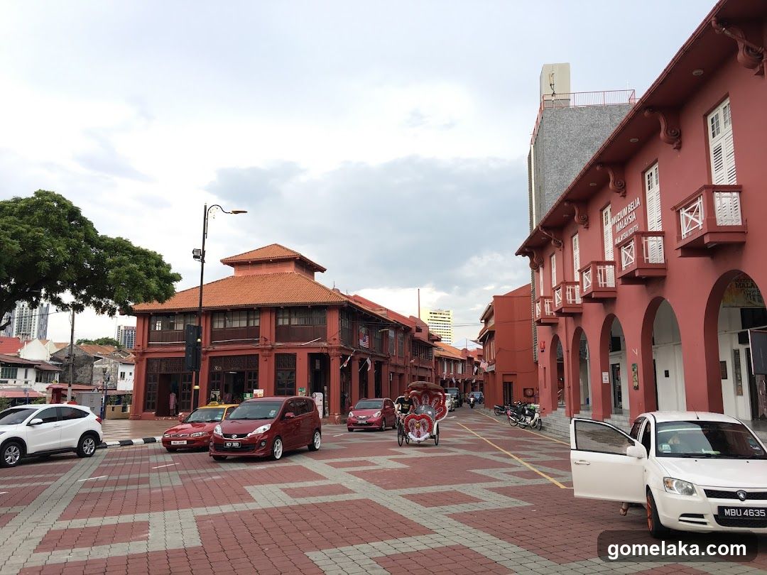 Street Scene with Red Buildings