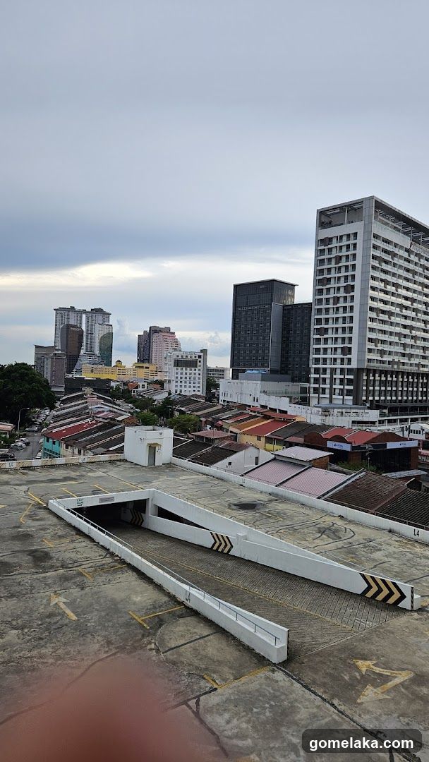 Urban rooftop view