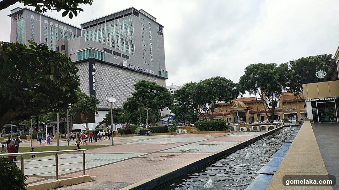 Outdoor Plaza with Commercial Buildings