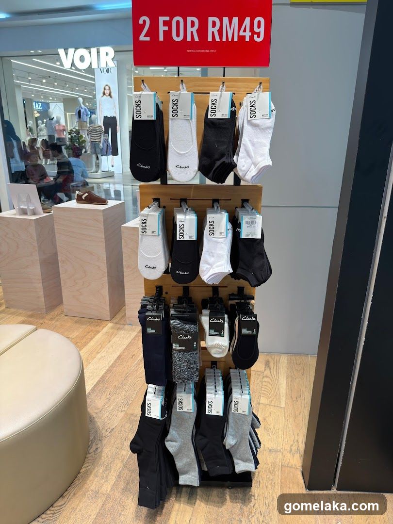 Socks Display in Retail Store