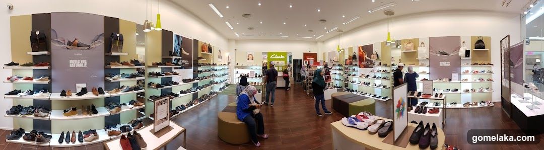 Interior of shoe store