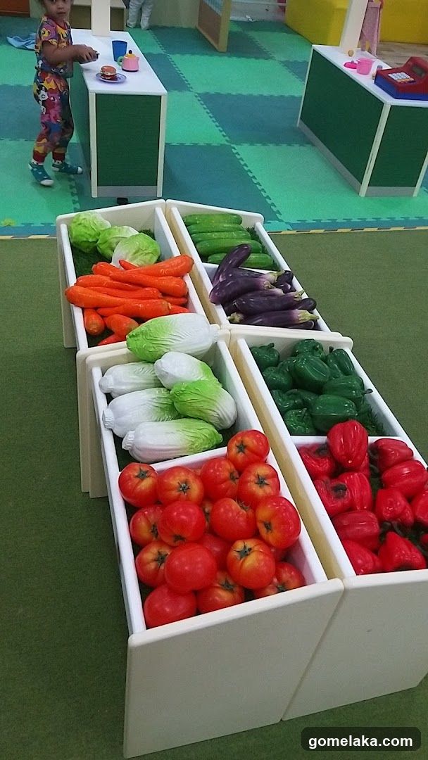 Children's Play Area with Vegetable Display