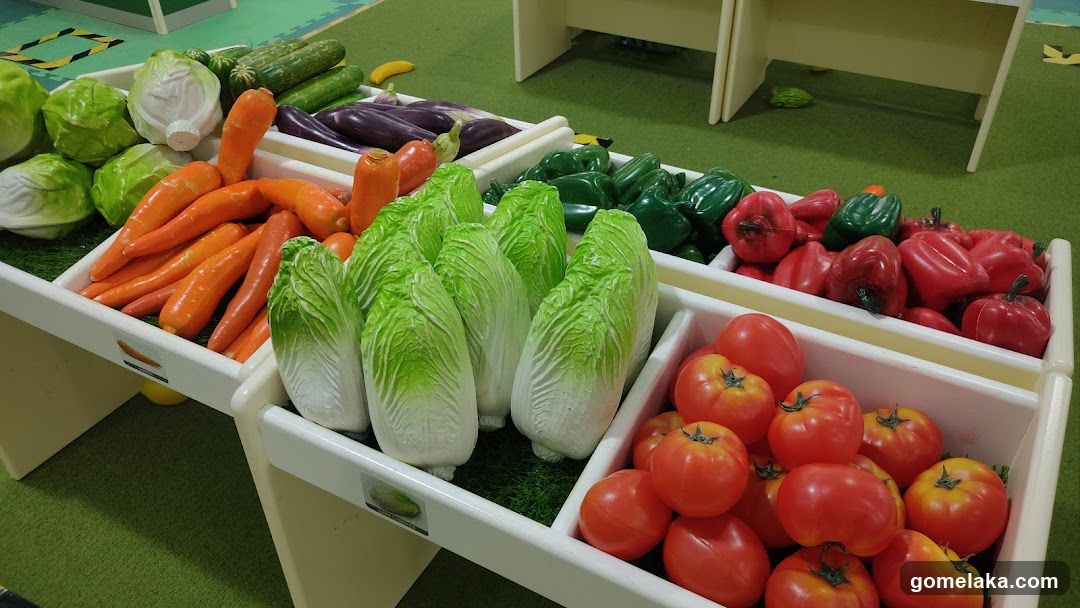 Vegetable Display in Indoor Play Area