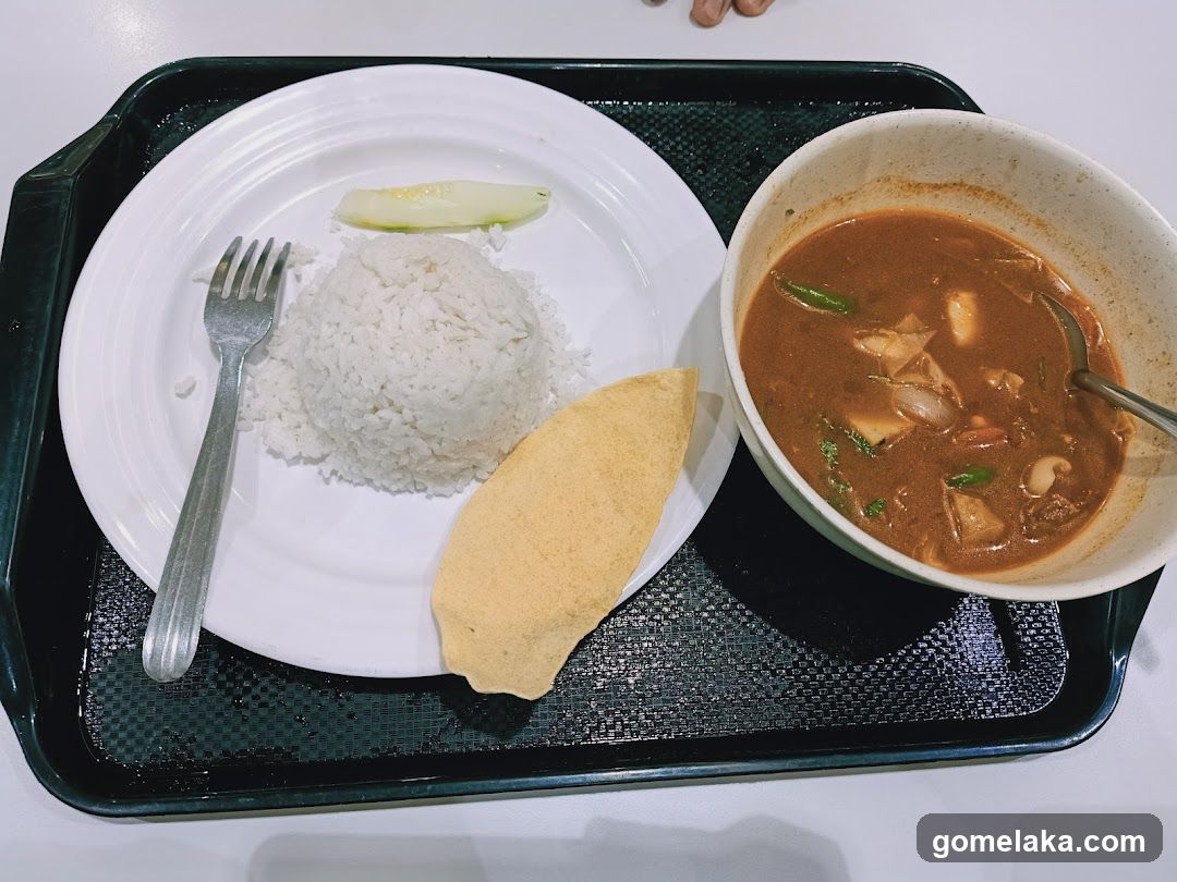 Meal served on tray