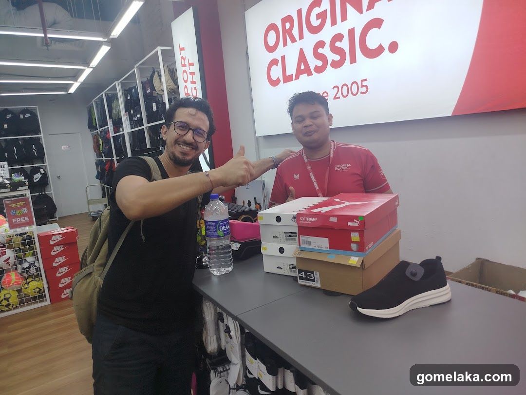 Inside a retail store