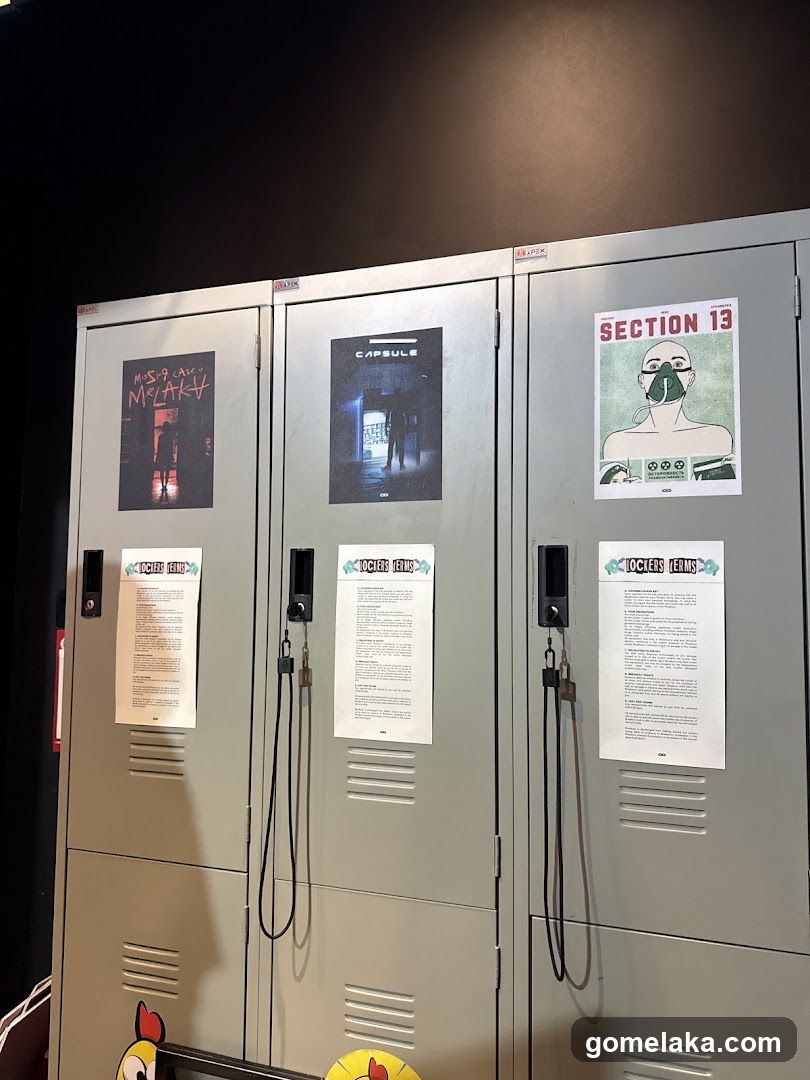 Locker Units with Posters and Flyers