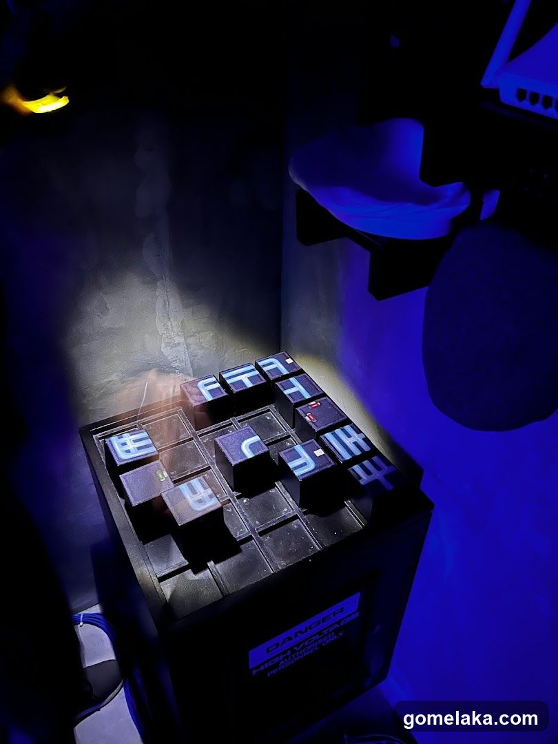 Interior Display with Warning Label