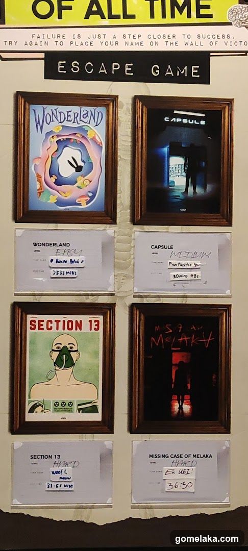 Escape Game Posters and Descriptions