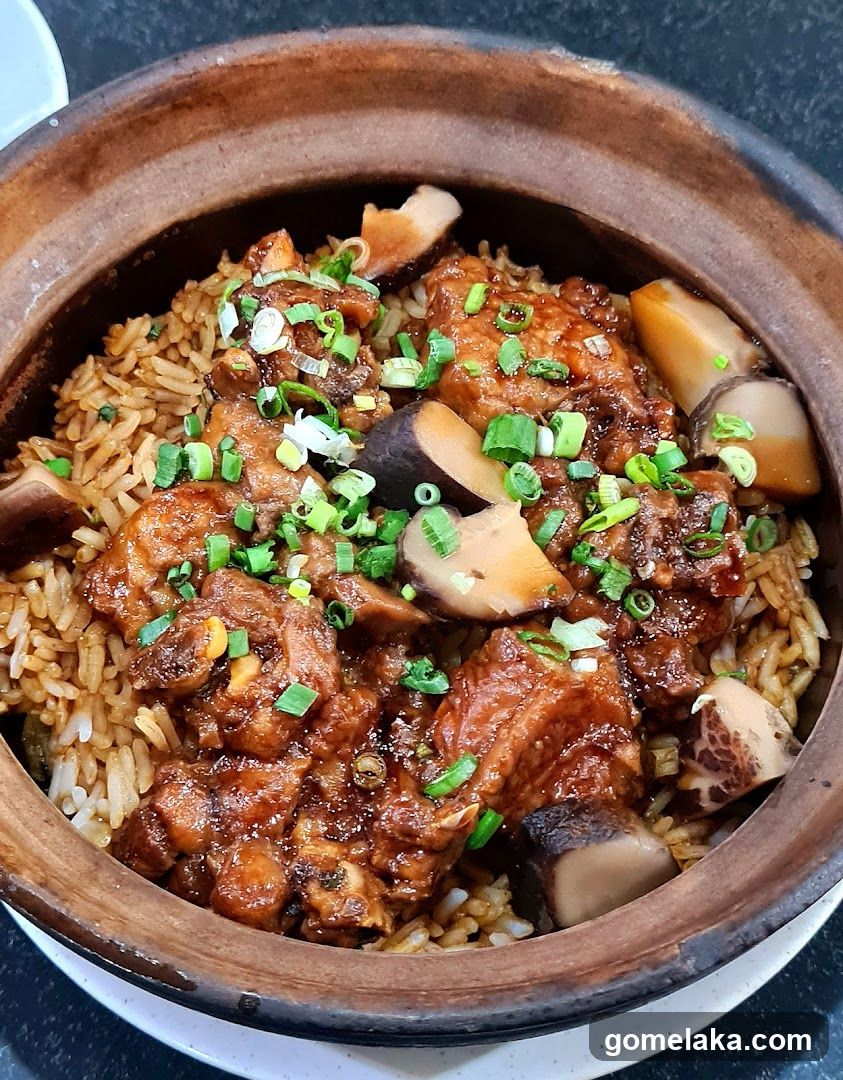 Stewed Rice Dish in Clay Pot