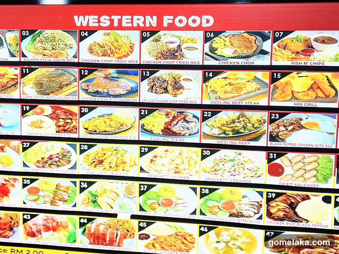 Western Food Menu