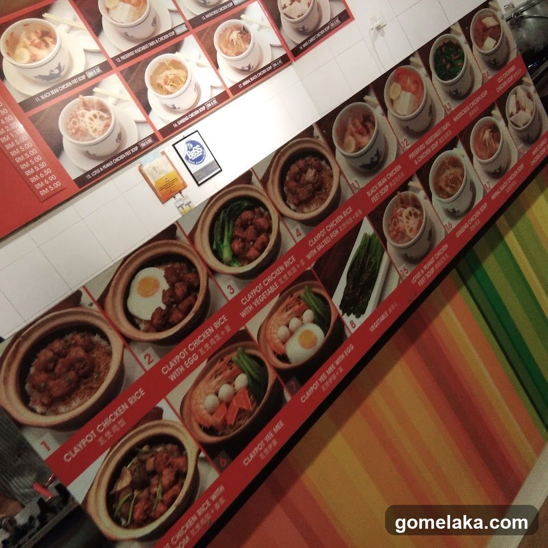 Claypot Rice Menu Board