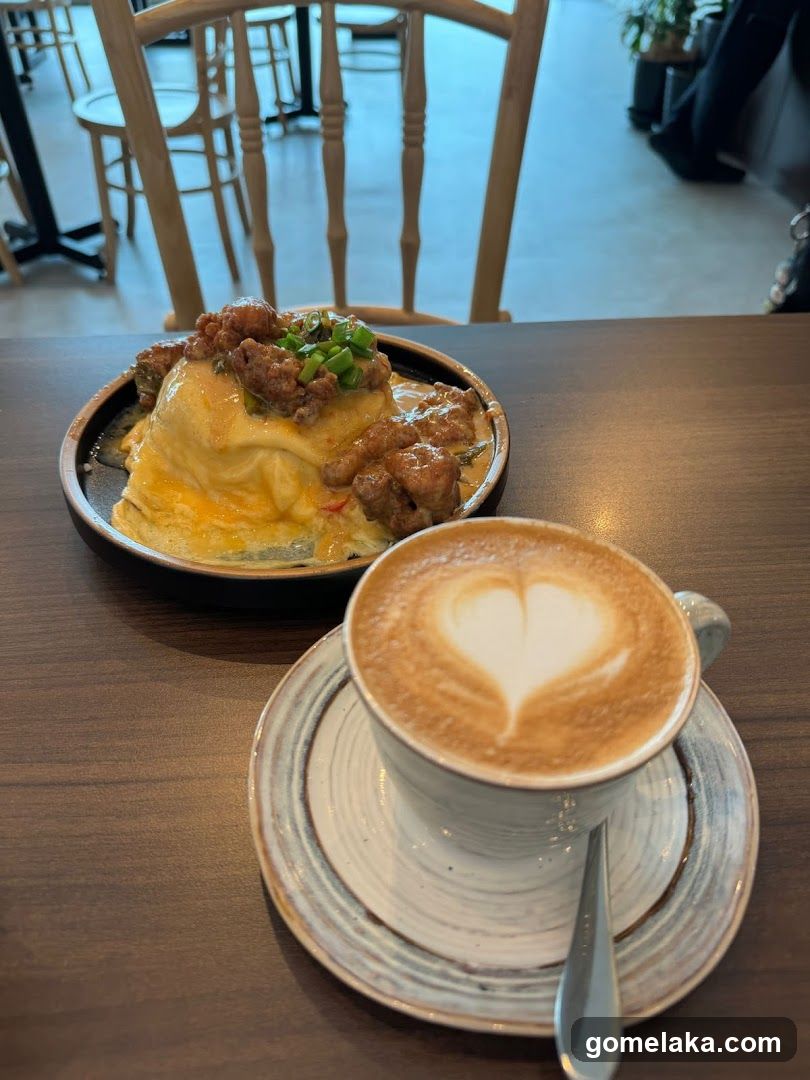 Coffee and Food at a Café