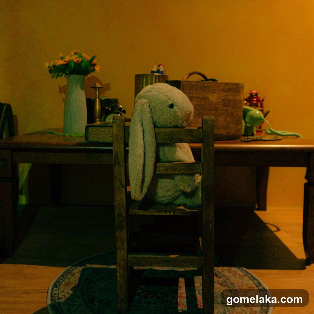Interior Scene with Stuffed Toy and Furniture