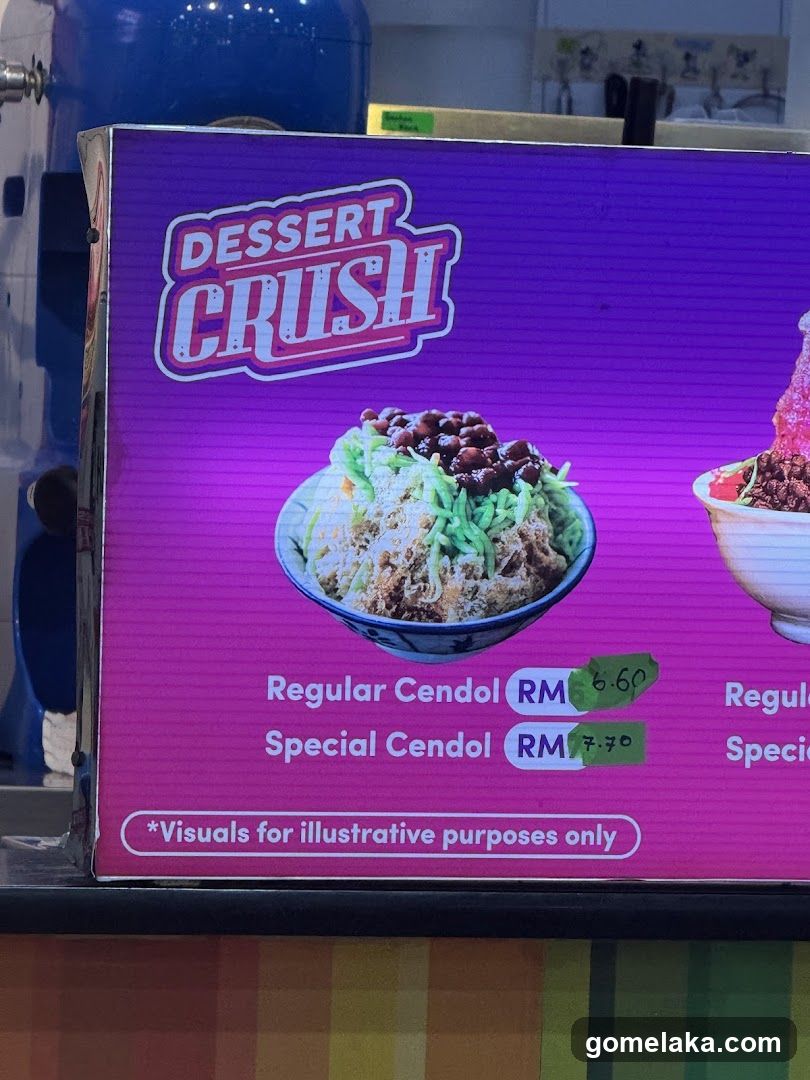 Dessert Crush Menu Board