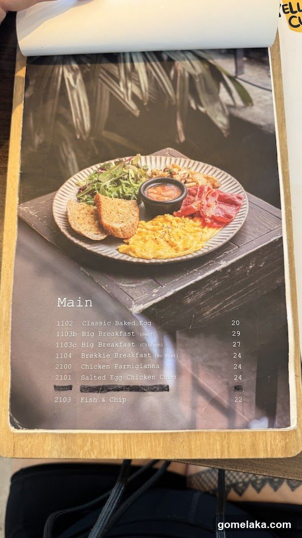 Main Section of Menu