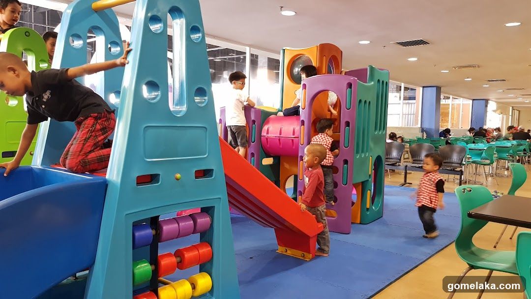 Children playing in indoor playground