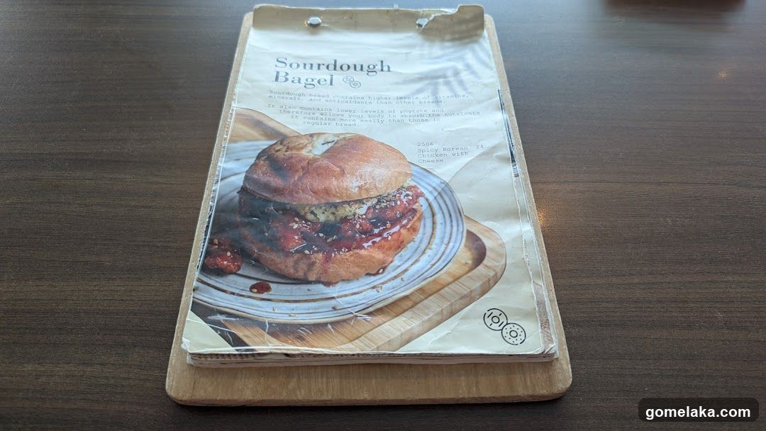 Sourdough Bagel Menu Item Display