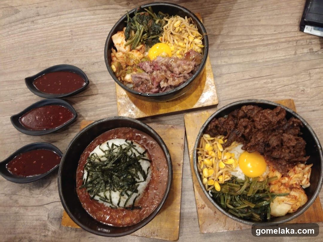Food Display on Wooden Table