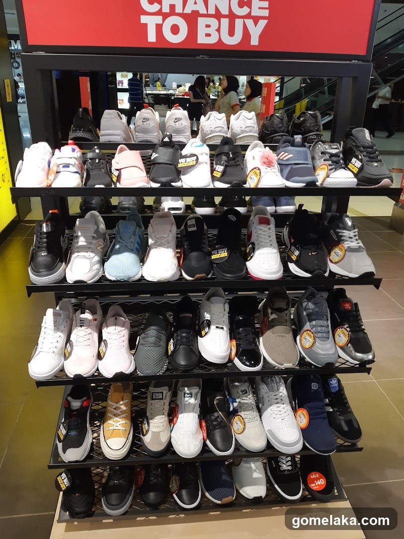 Footwear Display in Retail Store