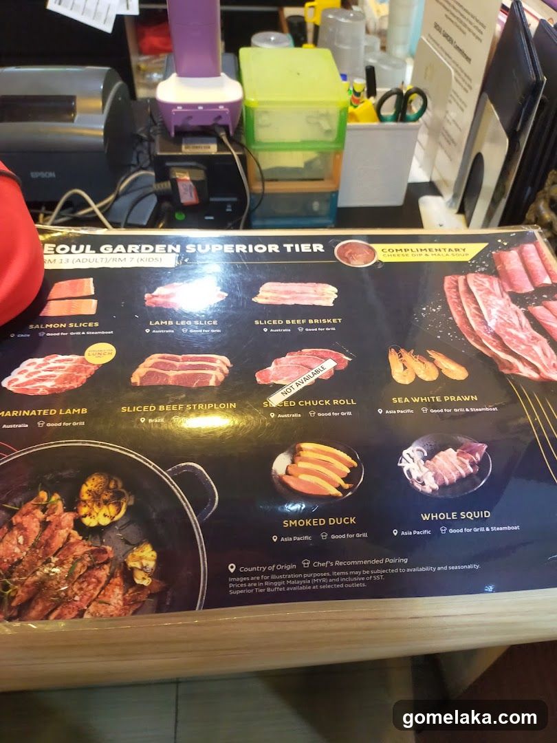 Equi Garden Superior Tier Menu