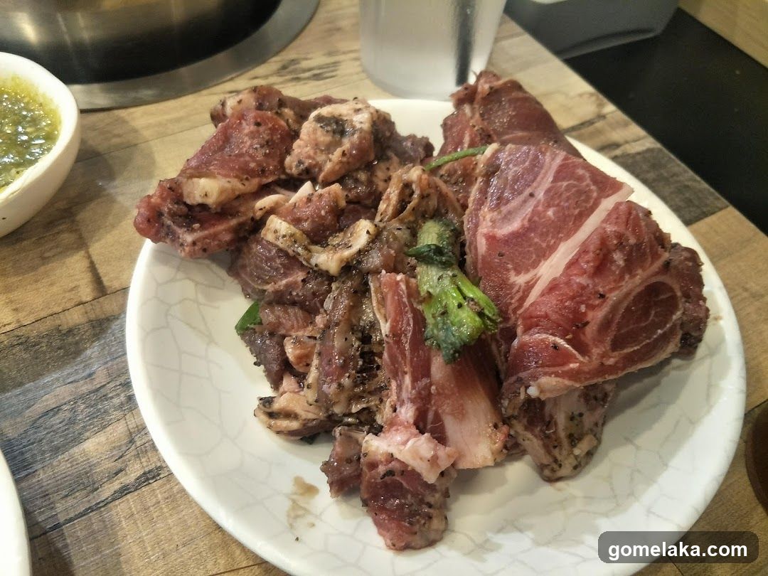 Plate of Raw Meat with Seasonings