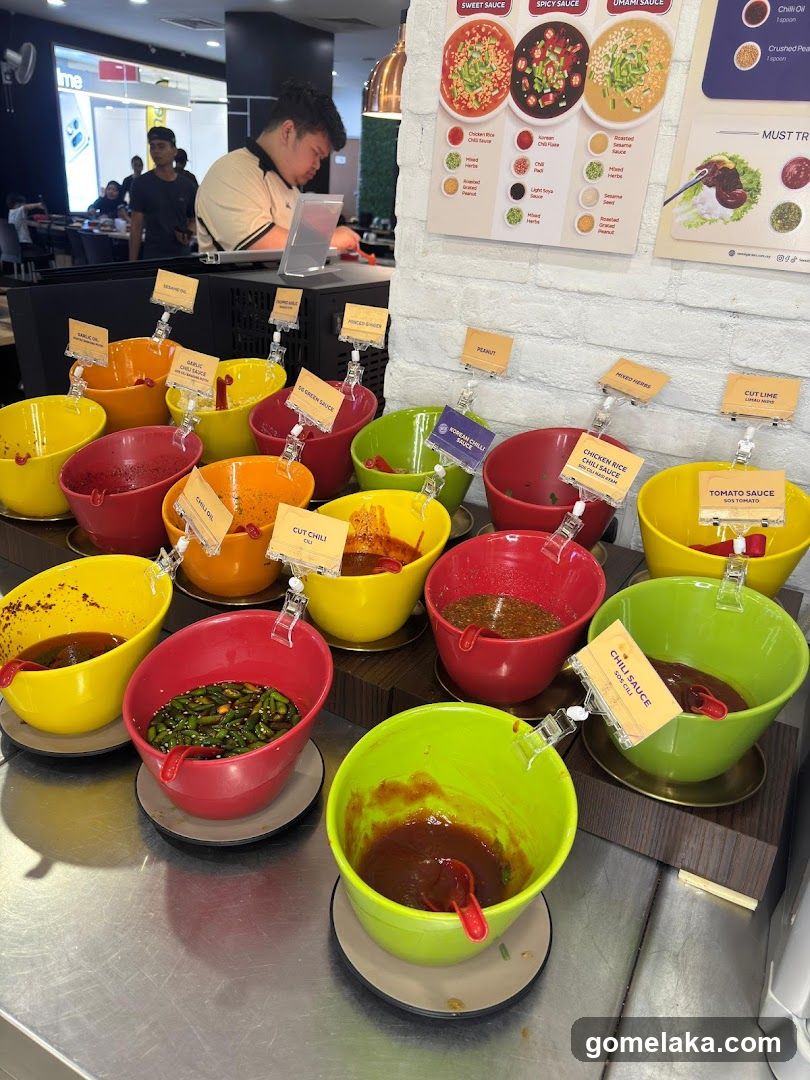 Restaurant Interior Sauce Bar