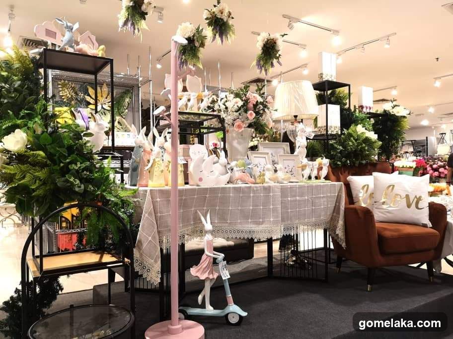 Interior of a home decor store