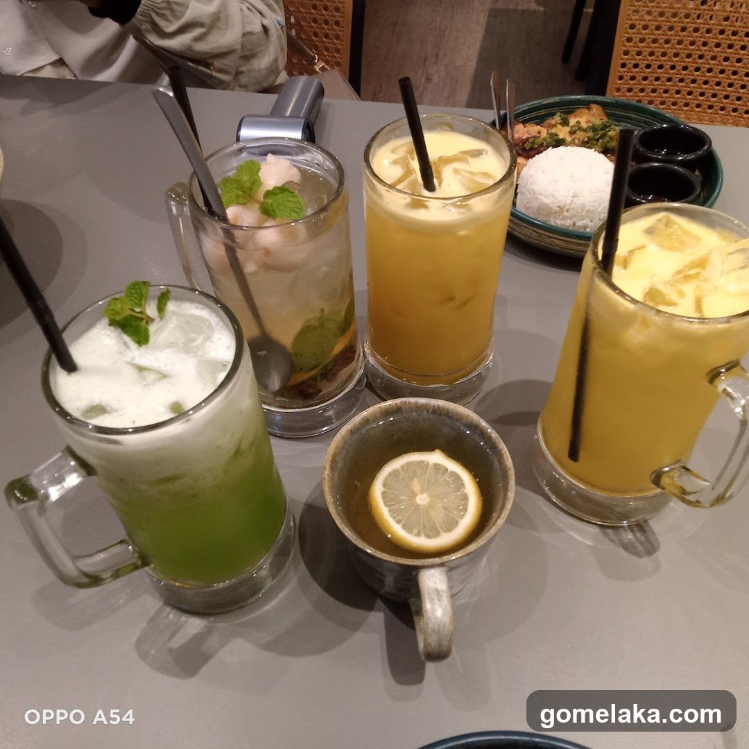 Table with beverages and food