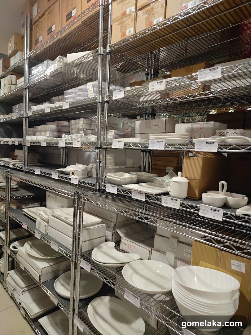 Store Interior with Shelving Units