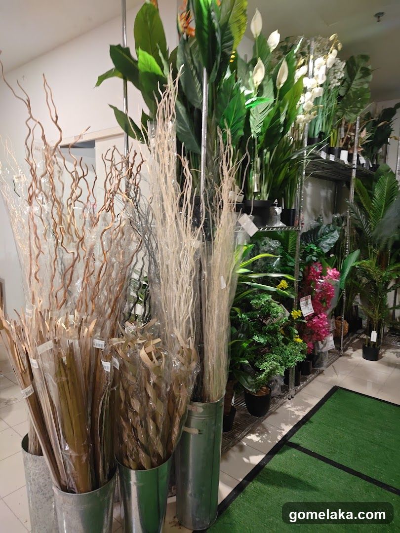 Interior of a floral shop