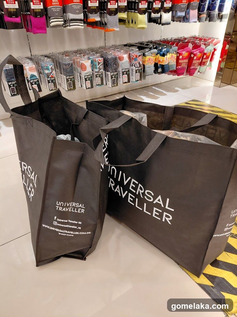 Store Interior with Merchandise and Bags