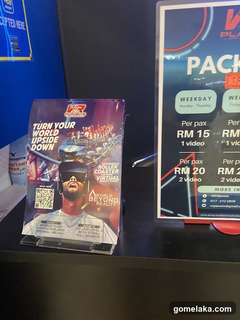 VR Planets promotional display