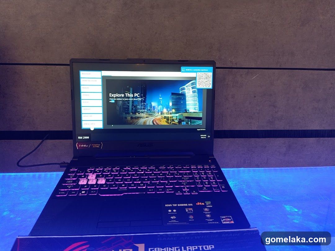 ASUS Gaming Laptop Display