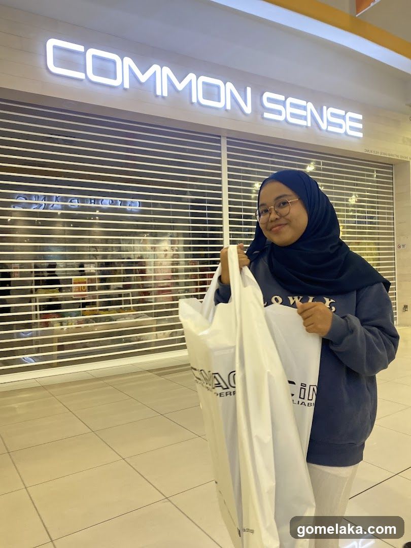 Person in shopping mall