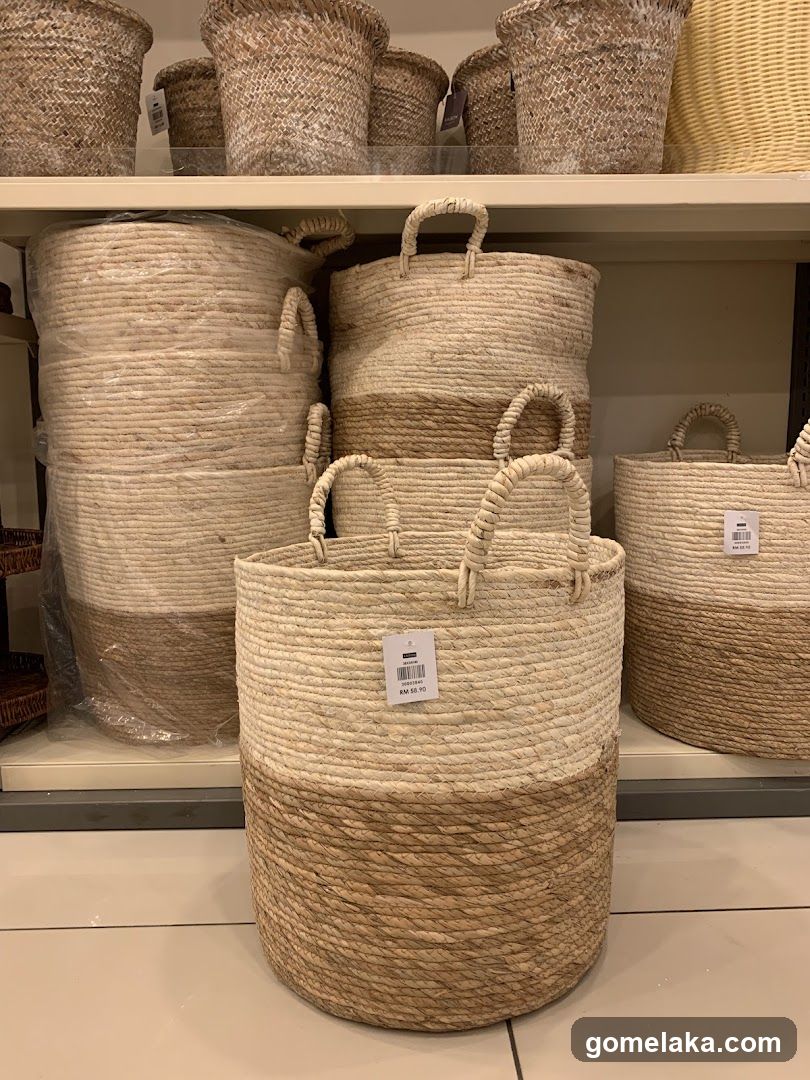 Woven Baskets Display