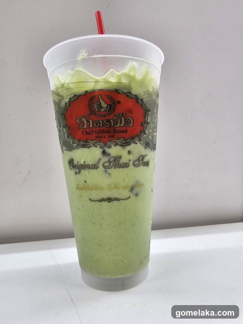 Green Tea Drink in Plastic Cup
