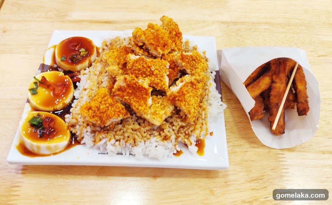 Food Plate on Wooden Table