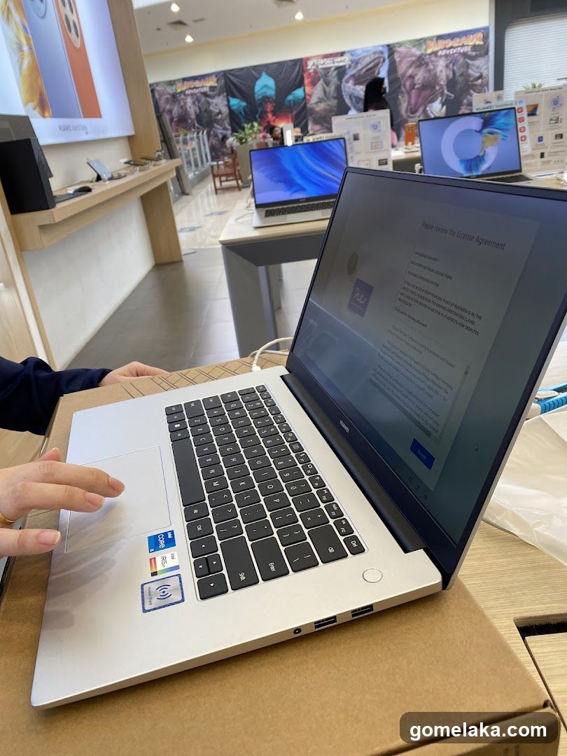 Laptop Display in Store