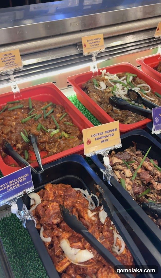 Marinated Meat Display