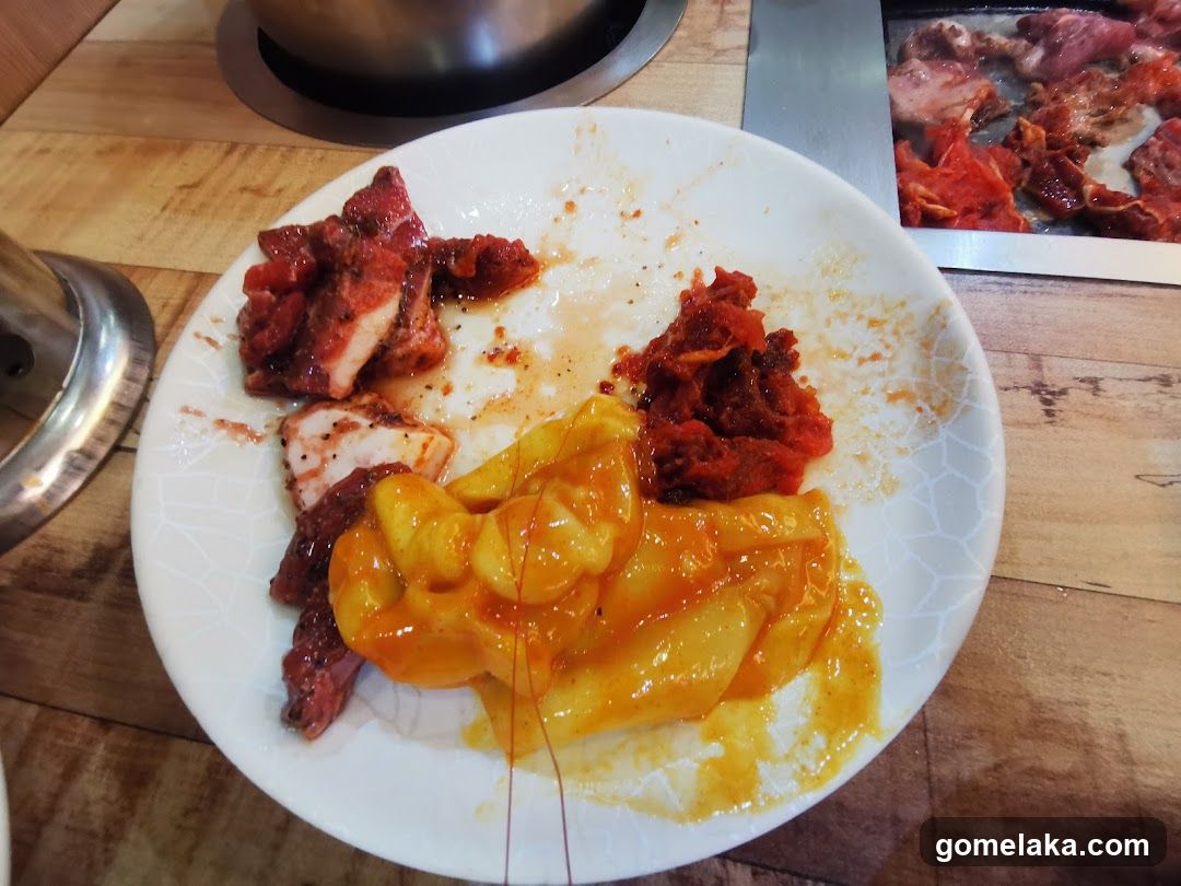 Food Plate on Wooden Table